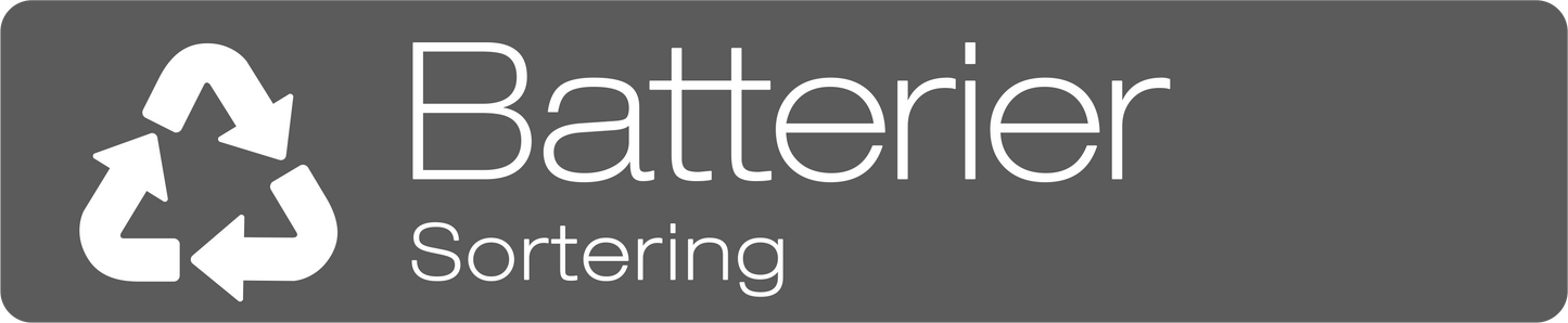 Batterier dekal – stilren 14cm grå
