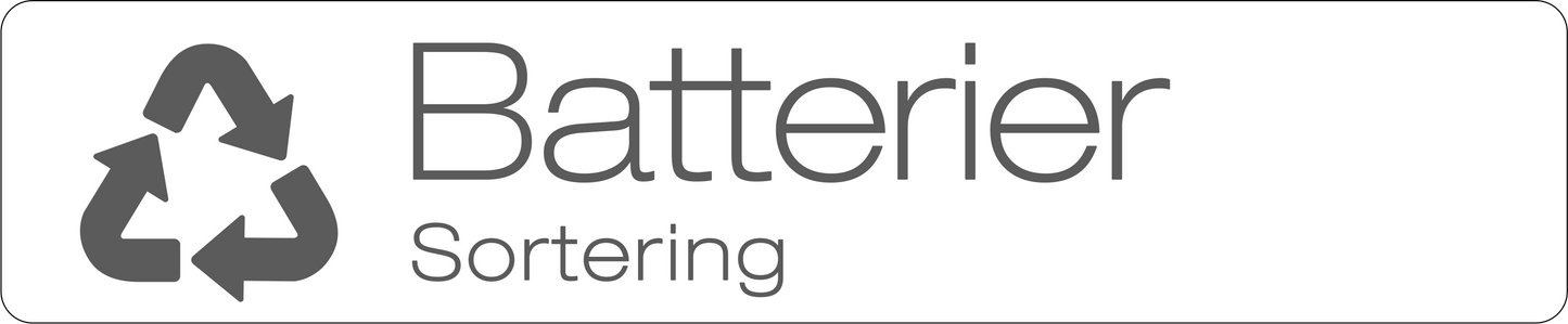 Batterier dekal – stilren 14cm