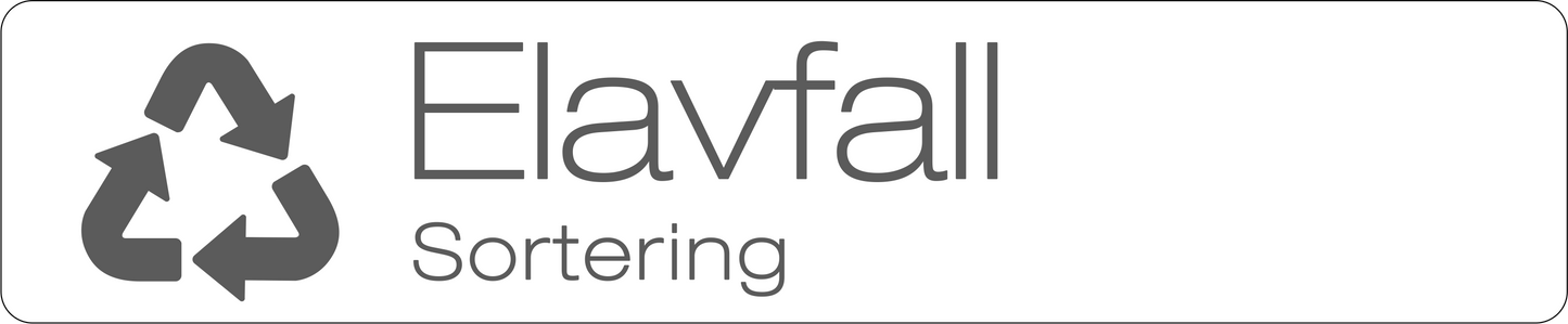 Elavfall dekal – stilren 14cm