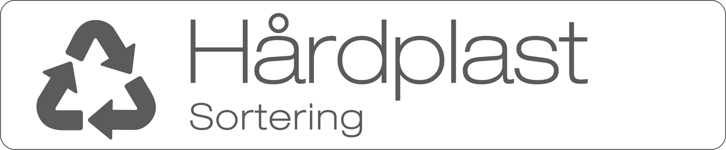 Hårdplast dekal – stilren 14cm