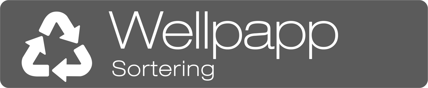Wellpapp dekal – stilren 14cm grå
