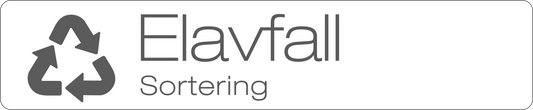 Elavfall dekal/klistermärke för källsortering – stilren med returmärke