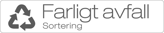Farligt avfall dekal/klistermärke för källsortering – stilren med returmärke