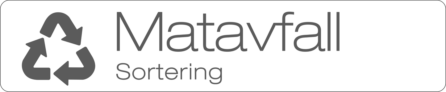 Matavfall dekal – stilren 14cm