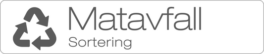 Matavfall dekal/klistermärke för källsortering – stilren med returmärke