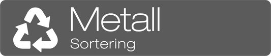 Metall dekal – stilren 14cm grå