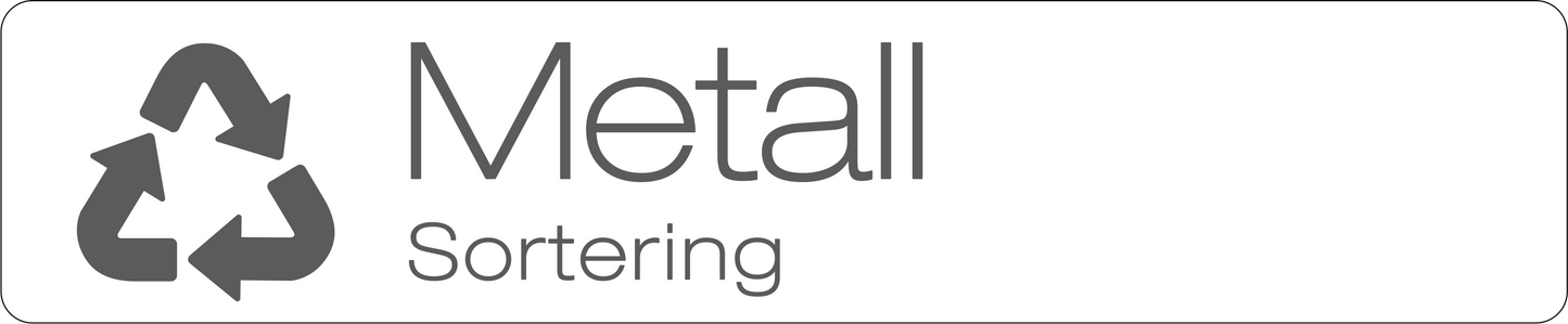 Metall dekal – stilren 14cm