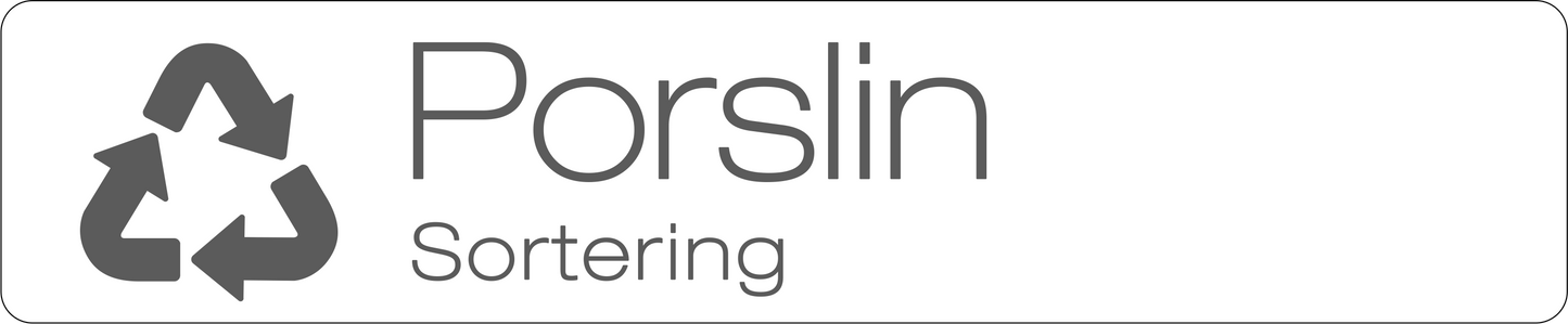 Porslin dekal – stilren 14cm