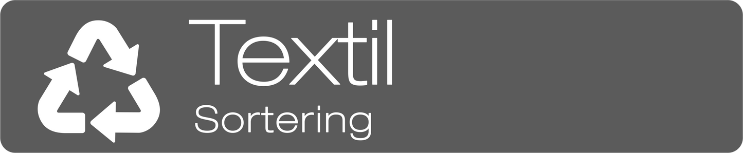 Textil dekal – stilren 14cm grå
