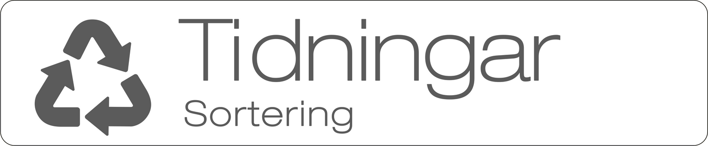 Tidningar dekal – stilren 14cm