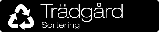 Trädgård dekal/klistermärke för källsortering – stilren med returmärke svart